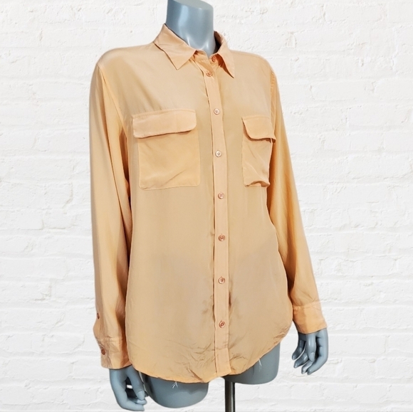 Equipment Peach Blouse - Picture 1 of 14